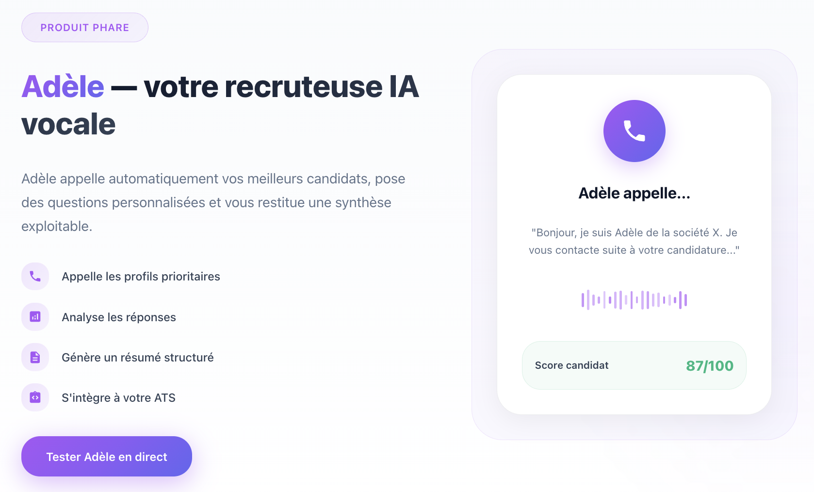 Adèle : l’IA vocale intégrée à ALLinOne qui transforme la qualification des candidats